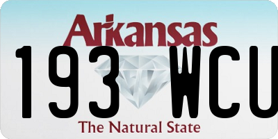 AR license plate 193WCU