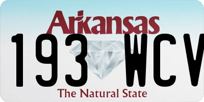 AR license plate 193WCV