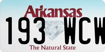 AR license plate 193WCW