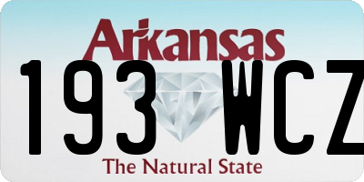 AR license plate 193WCZ