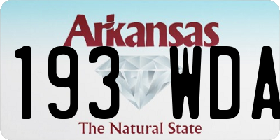 AR license plate 193WDA