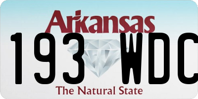 AR license plate 193WDC