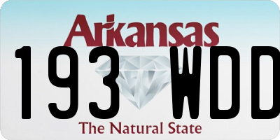 AR license plate 193WDD