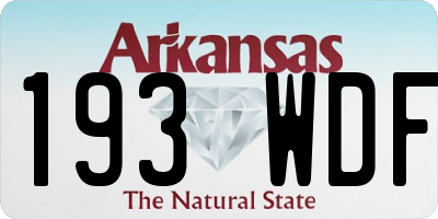 AR license plate 193WDF
