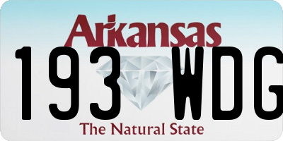 AR license plate 193WDG