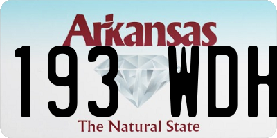 AR license plate 193WDH
