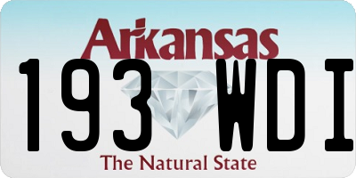 AR license plate 193WDI