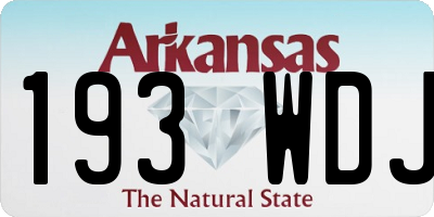AR license plate 193WDJ