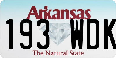 AR license plate 193WDK