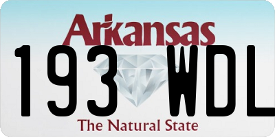 AR license plate 193WDL