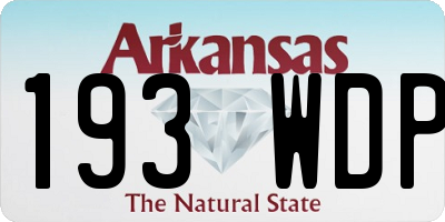 AR license plate 193WDP