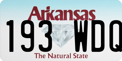 AR license plate 193WDQ