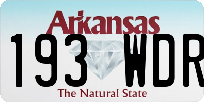 AR license plate 193WDR