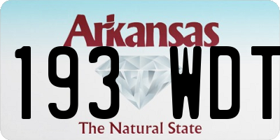 AR license plate 193WDT