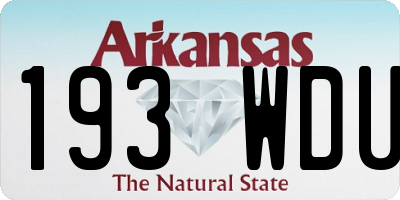 AR license plate 193WDU
