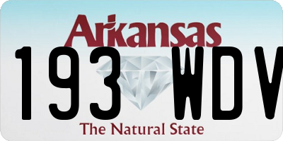 AR license plate 193WDV