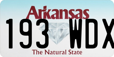 AR license plate 193WDX