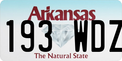 AR license plate 193WDZ