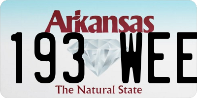 AR license plate 193WEE