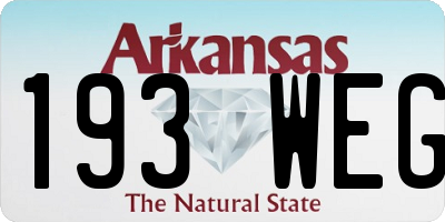 AR license plate 193WEG
