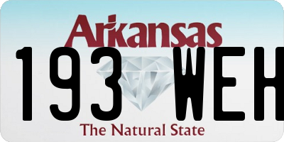 AR license plate 193WEH
