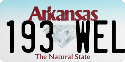 AR license plate 193WEL