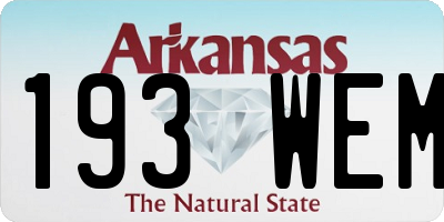 AR license plate 193WEM