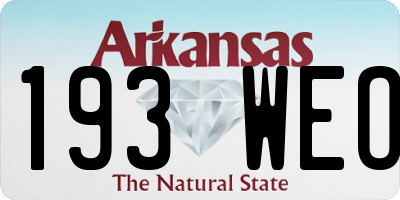 AR license plate 193WEO