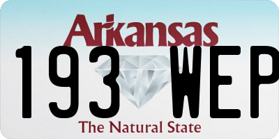 AR license plate 193WEP