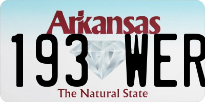 AR license plate 193WER