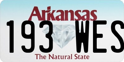 AR license plate 193WES