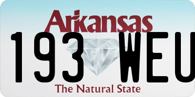 AR license plate 193WEU