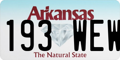 AR license plate 193WEW