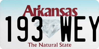 AR license plate 193WEY