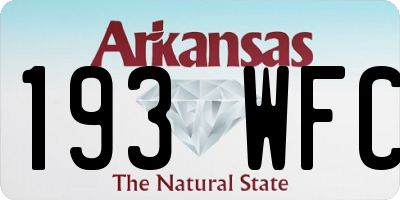 AR license plate 193WFC