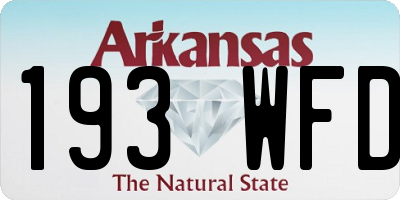 AR license plate 193WFD