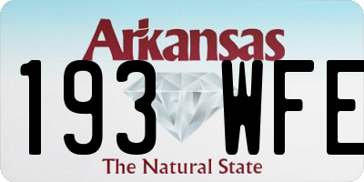 AR license plate 193WFE