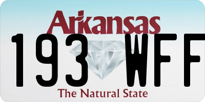 AR license plate 193WFF