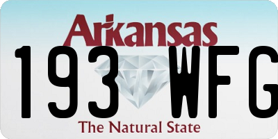 AR license plate 193WFG