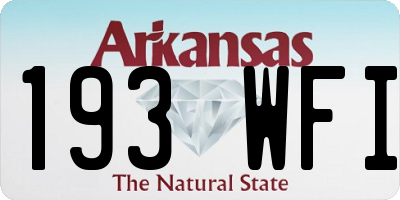 AR license plate 193WFI