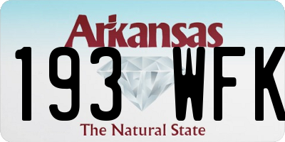 AR license plate 193WFK