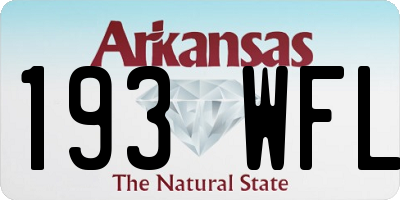 AR license plate 193WFL