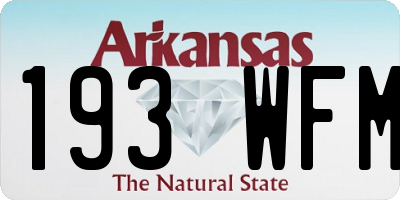 AR license plate 193WFM