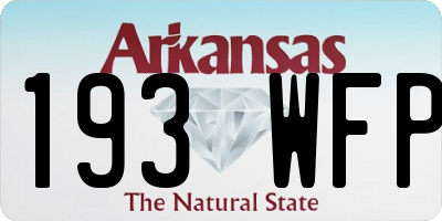 AR license plate 193WFP