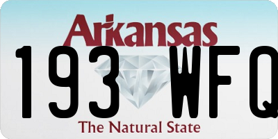 AR license plate 193WFQ