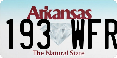 AR license plate 193WFR