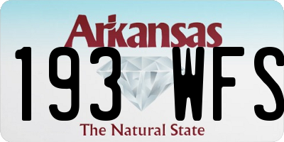 AR license plate 193WFS