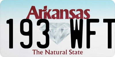 AR license plate 193WFT