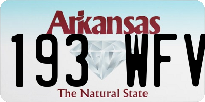 AR license plate 193WFV
