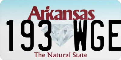 AR license plate 193WGE